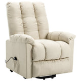 Power Lift Recliner Cream Fabric