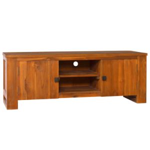 TV Cabinet 43.3"x11.8"x15.7" Solid Teak Wood