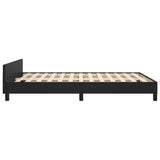 Bed Frame with Headboard Black 53.9"x74.8" Full Faux Leather