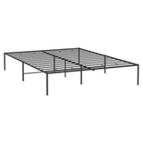 Metal Bed Frame Black 59.1"x78.7"