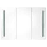 LED Bathroom Mirror Cabinet 35"x5.5"x24.4" Gray