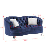 Luxury Crystal Feet Tufted 2P Sofa