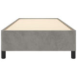 Bed Frame Light Gray 39.4"x74.8" Twin Velvet