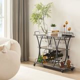 Kitchen Cart 3-Drawer Removable Storage Rack Trolley Cart with Rolling Wheels