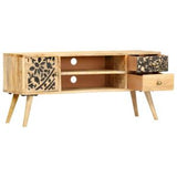 TV Cabinet 39.4"x11.8"x17.7" Solid Mango Wood