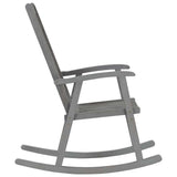 Rocking Chair with Cushions Gray Solid Acacia Wood