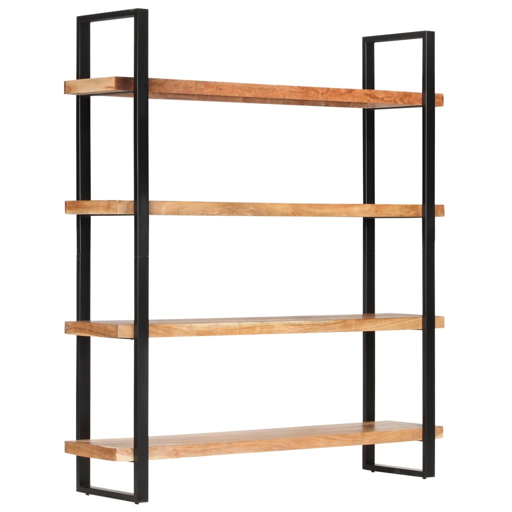 4-Tier Bookcase 63"x15.7"x70.9" Solid Acacia Wood
