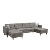 U-shaped sofa Tech PU Leather Chaise Sofa