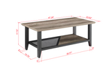 Wood Table 4 Legs Coffee Table with Storage