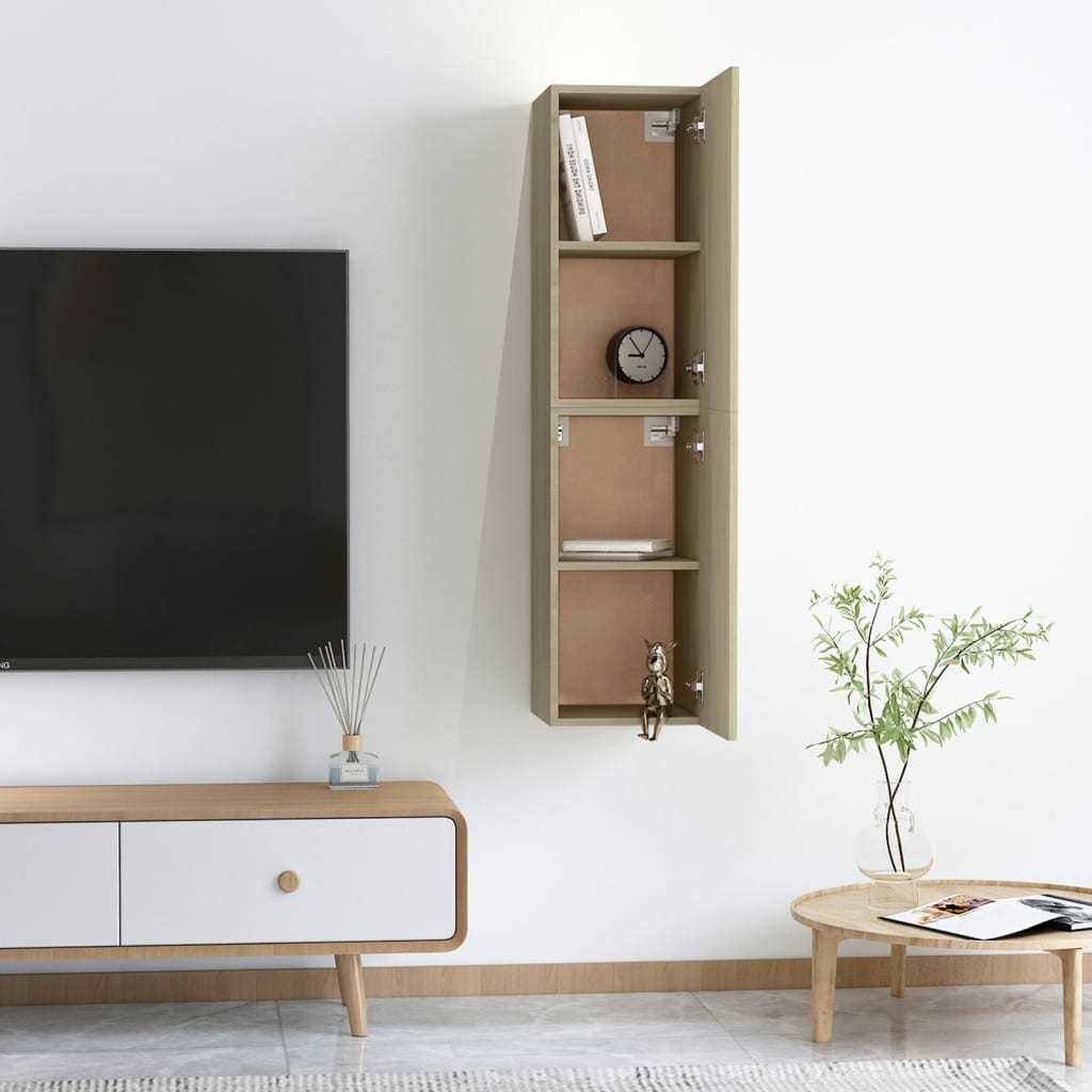 TV Cabinets 2 pcs Sonoma Oak 12"x11.8"x23.6" Engineered Wood