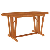 5 Piece Patio Dining Set Solid Wood Eucalyptus