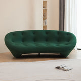 Modern Curved living room sofa ; green