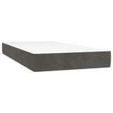 Pocket Spring Bed Mattress Dark Gray 39.4"x79.9"x7.9" Twin XL Velvet