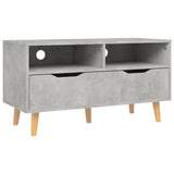 TV Cabinet Concrete Gray 35.4"x15.7"x19.1" Engineered Wood
