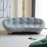 Modern Curved living room sofa ; gray