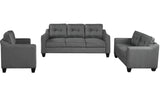 3 Piece Living Room Set with tufted cushions