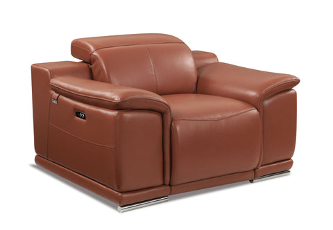 Global United Genuine Italian Leather Power Reclining Chair