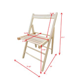 FOLDING CHAIR-2/S;  FOLDABLE STYLE -NATURAL