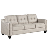 3 Piece Living Room Set with tufted cushions