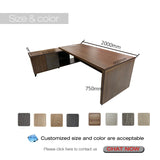 Office Furniture Wooden L Shape Office Executive Desk Office Desk with Side Cabinet