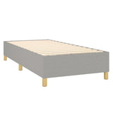 Box Spring Bed with Mattress Light Gray Twin XL Fabric