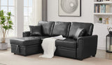 PU Leather Storage Sofa Bed Tufeted Cushion for Living Room