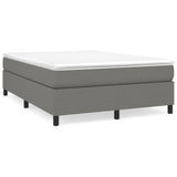 Box Spring Bed Frame Dark Gray 59.8"x79.9" Queen Fabric