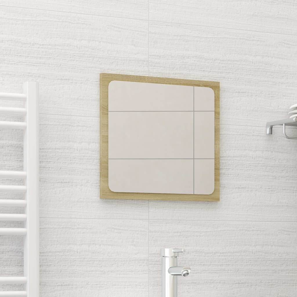 Bathroom Mirror Sonoma Oak 15.7"x0.6"x14.6" Engineered Wood