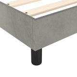 Box Spring Bed Frame Light Gray 72"x83.9" California King Velvet