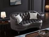 Luxury Crystal Feet Tufted 2P Sofa