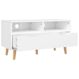 TV Cabinet High Gloss White 35.4"x15.7"x19.1" Engineered Wood