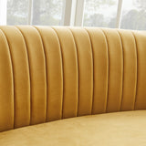 Velvet Curved Oversize Sofa for Living Room