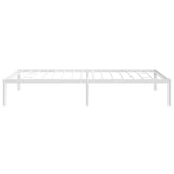 Metal Bed Frame White 39.4"x74.8"