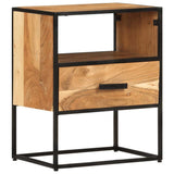 Bed Cabinet 15.7"x11.8"x19.7" Solid Acacia Wood