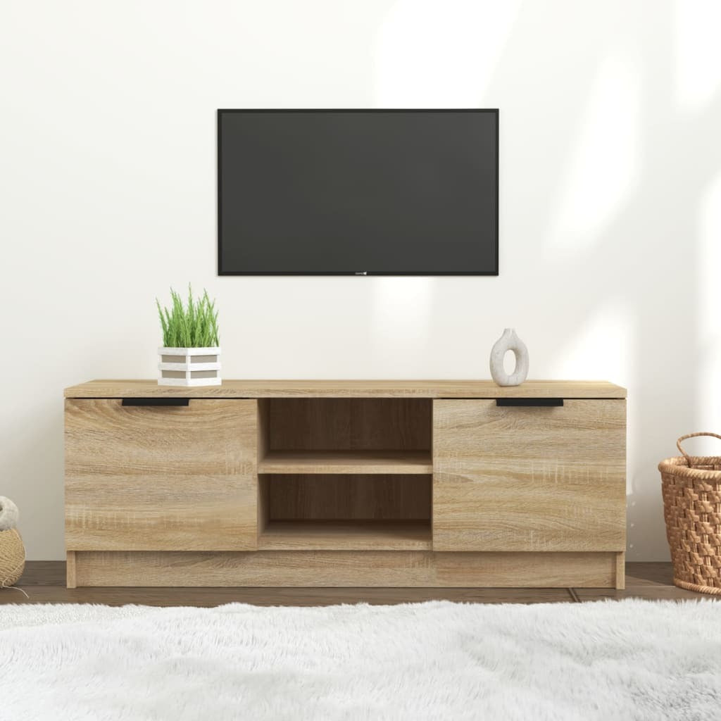 TV Cabinet Sonoma Oak 40.2"x13.8"x14.4" Engineered Wood