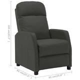 Recliner Anthracite Faux Leather