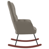 Rocking Chair Light Gray Velvet