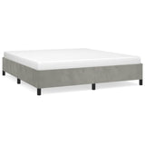 Bed Frame Light Gray 76"x79.9" King Velvet