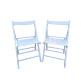 FOLDING CHAIR-2/S;  FOLDABLE STYLE -WHITE