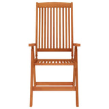 Folding Patio Chairs 8 pcs Solid Wood Eucalyptus