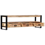 TV Cabinet 59.1"x11.8"x17.7" Solid Mango Wood