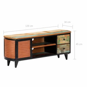 TV Cabinet 47.2"x11.8"x17.7" Solid Reclaimed Wood