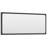 Bathroom Mirror Gray 35.4"x0.6"x14.6" Engineered Wood
