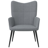 Relaxing Chair Light Gray Fabric