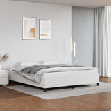 Bed Frame White 72"x83.9" California King Faux Leather