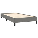 Bed Frame Dark Gray 39.4"x74.8" Twin Fabric