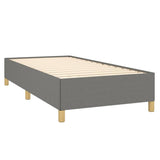 Bed Frame Dark Gray 39.4"x74.8" Twin Fabric