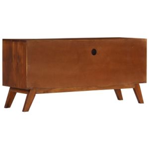TV Cabinet with 3 Drawers 43.3"x13.8"x19.7" Solid Acacia Wood
