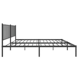 Metal Bed Frame with Headboard Black 72"x83.9"