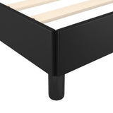 Bed Frame Black 53.9"x74.8" Faux Leather